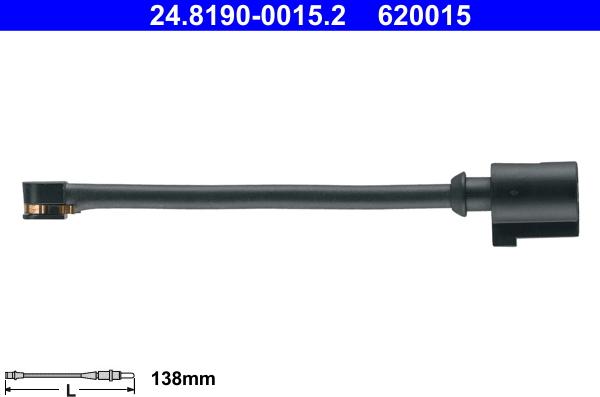 ATE 24.8190-0015.2 - Kulumisenilmaisin, jarrupala inparts.fi