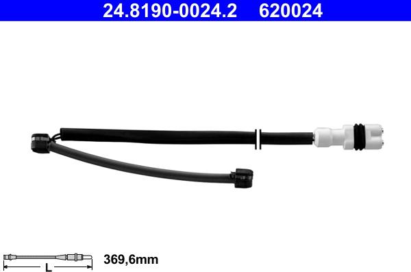 ATE 24.8190-0024.2 - Kulumisenilmaisin, jarrupala inparts.fi