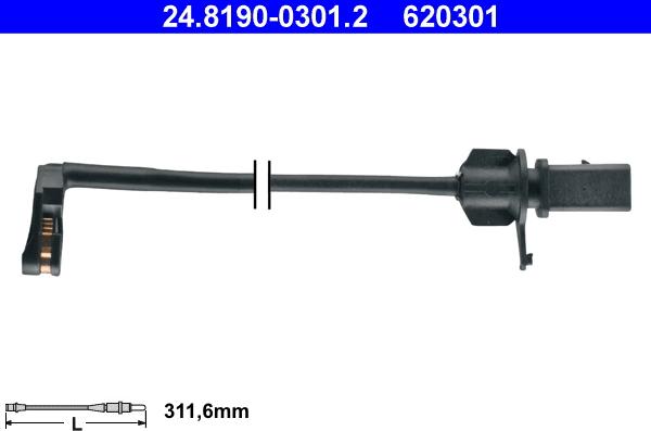 ATE 24.8190-0301.2 - Kulumisenilmaisin, jarrupala inparts.fi