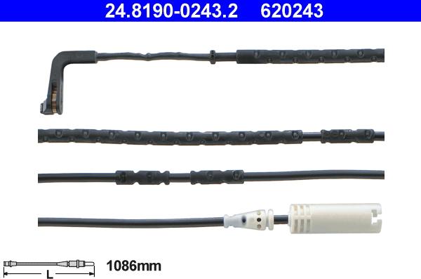 ATE 24.8190-0243.2 - Kulumisenilmaisin, jarrupala inparts.fi