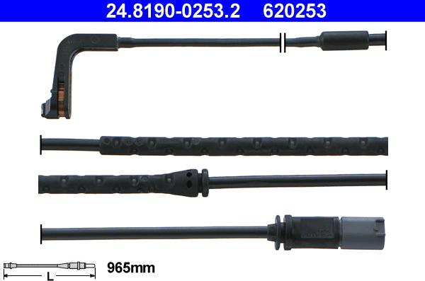 ATE 24.8190-0253.2 - Kulumisenilmaisin, jarrupala inparts.fi