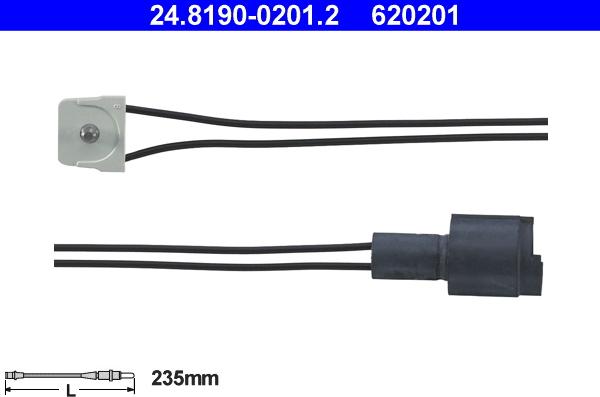 ATE 24.8190-0201.2 - Kulumisenilmaisin, jarrupala inparts.fi