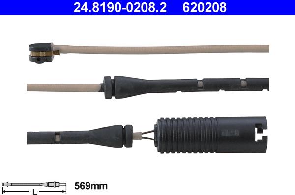 ATE 24.8190-0208.2 - Kulumisenilmaisin, jarrupala inparts.fi