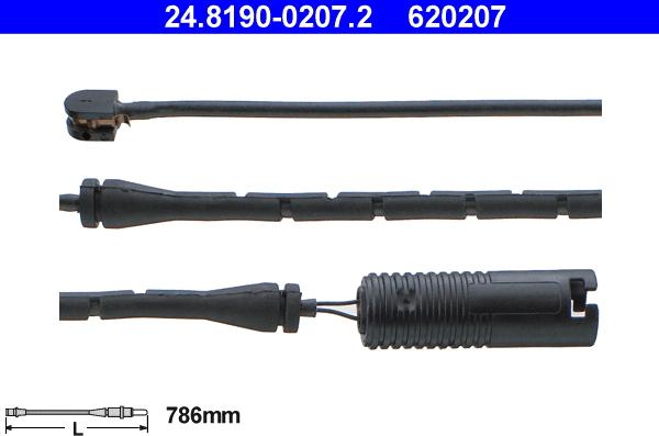 ATE 24.8190-0207.2 - Kulumisenilmaisin, jarrupala inparts.fi