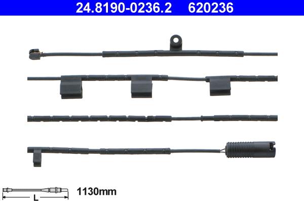 ATE 24.8190-0236.2 - Kulumisenilmaisin, jarrupala inparts.fi