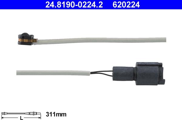 ATE 24.8190-0224.2 - Kulumisenilmaisin, jarrupala inparts.fi