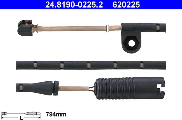 ATE 24.8190-0225.2 - Kulumisenilmaisin, jarrupala inparts.fi