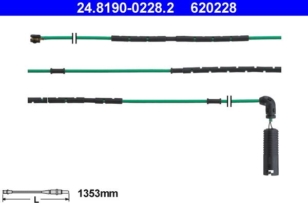 ATE 24.8190-0228.2 - Kulumisenilmaisin, jarrupala inparts.fi