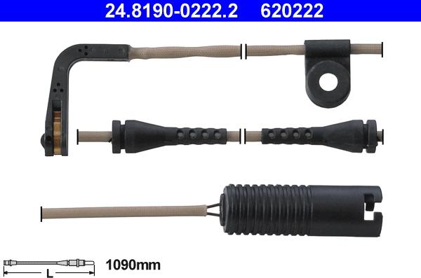 ATE 24.8190-0222.2 - Kulumisenilmaisin, jarrupala inparts.fi