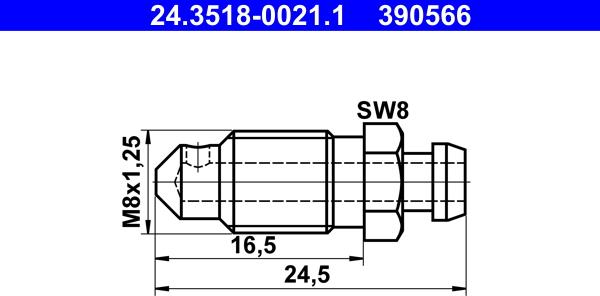 ATE 24.3518-0021.1 - Ilmaruuvi inparts.fi