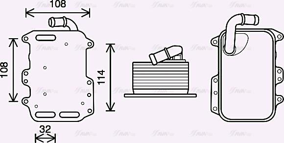 Ava Quality Cooling AI3405 - Moottoriöljyn jäähdytin inparts.fi