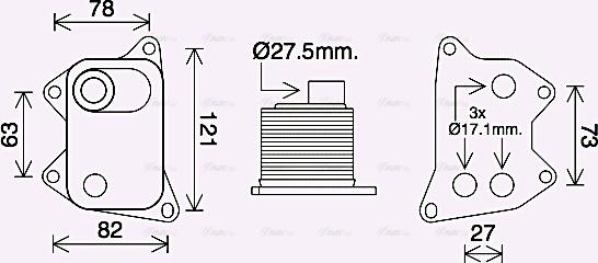 Ava Quality Cooling AI3420 - Moottoriöljyn jäähdytin inparts.fi