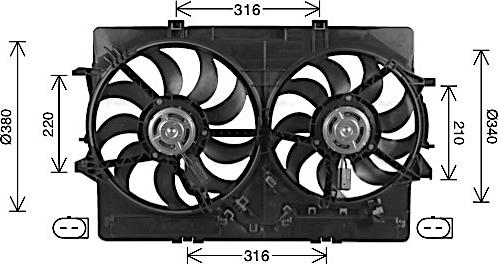 Ava Quality Cooling AI7522 - Tuuletin, moottorin jäähdytys inparts.fi