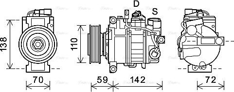 Ava Quality Cooling AIAK396 - Kompressori, ilmastointilaite inparts.fi