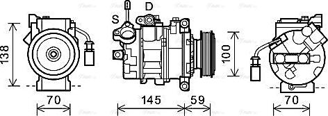 Ava Quality Cooling AIAK342 - Kompressori, ilmastointilaite inparts.fi