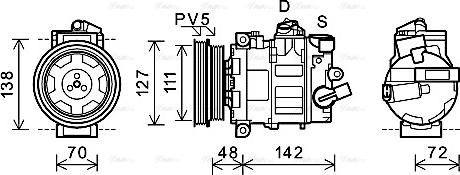 Ava Quality Cooling AIAK359 - Kompressori, ilmastointilaite inparts.fi