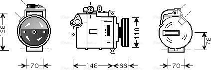 Ava Quality Cooling AIAK247 - Kompressori, ilmastointilaite inparts.fi