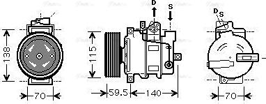 Ava Quality Cooling AIAK284 - Kompressori, ilmastointilaite inparts.fi