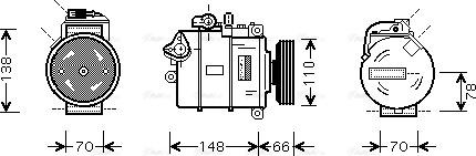 Ava Quality Cooling AIAK226 - Kompressori, ilmastointilaite inparts.fi