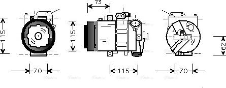 Ava Quality Cooling AI K014 - Kompressori, ilmastointilaite inparts.fi