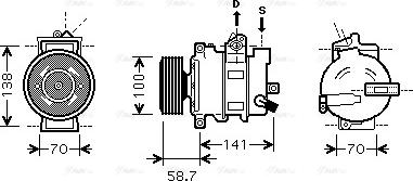 Ava Quality Cooling AI K287 - Kompressori, ilmastointilaite inparts.fi