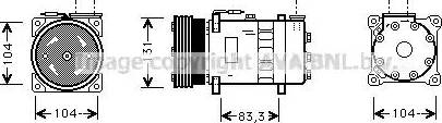 Ava Quality Cooling AU K003 - Kompressori, ilmastointilaite inparts.fi