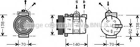 Ava Quality Cooling AU K038 - Kompressori, ilmastointilaite inparts.fi