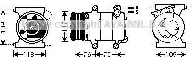 Ava Quality Cooling AU K185 - Kompressori, ilmastointilaite inparts.fi