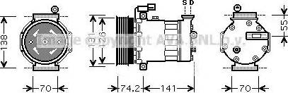 Ava Quality Cooling AU K171 - Kompressori, ilmastointilaite inparts.fi