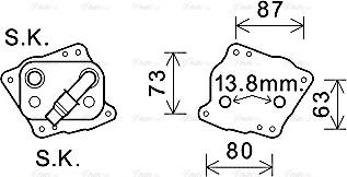 Ava Quality Cooling BW3412 - Moottoriöljyn jäähdytin inparts.fi