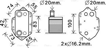 Ava Quality Cooling BW3554 - Moottoriöljyn jäähdytin inparts.fi