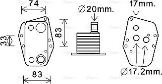 Ava Quality Cooling BW3555 - Moottoriöljyn jäähdytin inparts.fi