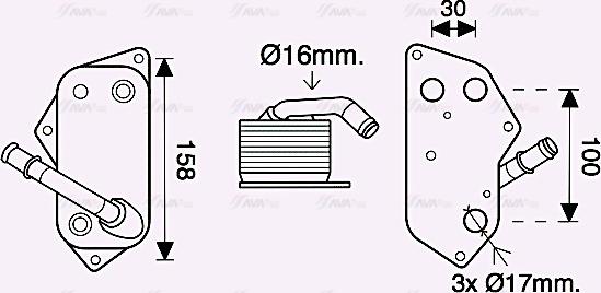 Ava Quality Cooling BW3558 - Moottoriöljyn jäähdytin inparts.fi