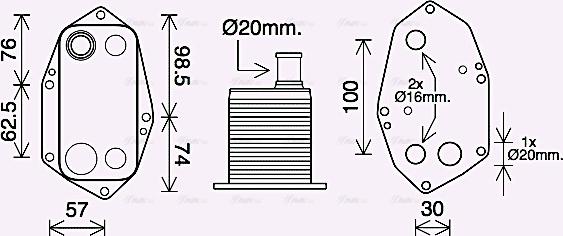 Ava Quality Cooling BW3571 - Moottoriöljyn jäähdytin inparts.fi