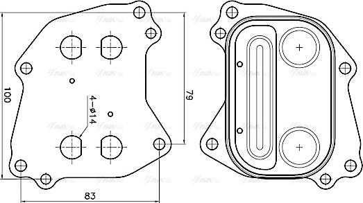 Ava Quality Cooling BW3628 - Moottoriöljyn jäähdytin inparts.fi