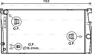 Ava Quality Cooling BW2549 - Jäähdytin,moottorin jäähdytys inparts.fi