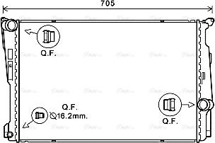 Ava Quality Cooling BW2546 - Jäähdytin,moottorin jäähdytys inparts.fi