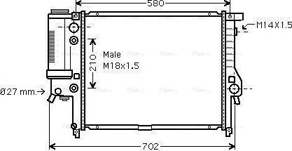 Ava Quality Cooling BW 2122 - Jäähdytin,moottorin jäähdytys inparts.fi