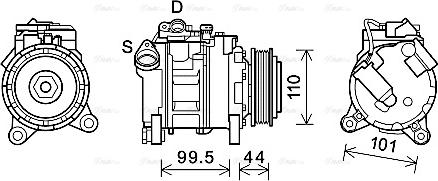 Ava Quality Cooling BWAK492 - Kompressori, ilmastointilaite inparts.fi