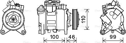 Ava Quality Cooling BWAK489 - Kompressori, ilmastointilaite inparts.fi