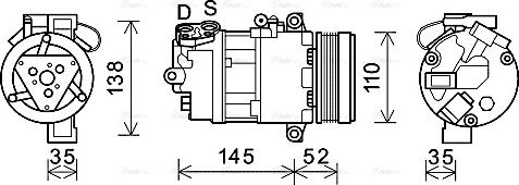 Ava Quality Cooling BWAK545 - Kompressori, ilmastointilaite inparts.fi