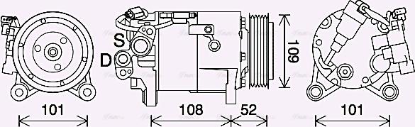 Ava Quality Cooling BWAK566 - Kompressori, ilmastointilaite inparts.fi