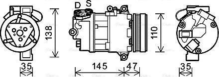 Ava Quality Cooling BWAK395 - Kompressori, ilmastointilaite inparts.fi