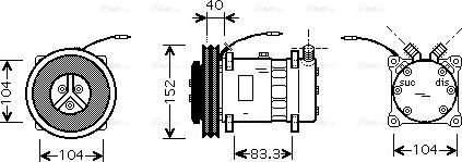 Ava Quality Cooling CLAK001 - Kompressori, ilmastointilaite inparts.fi