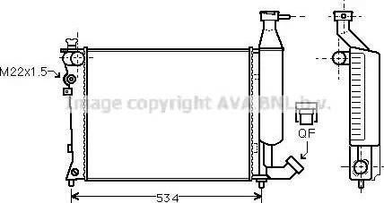 Ava Quality Cooling CN 2149 - Jäähdytin,moottorin jäähdytys inparts.fi