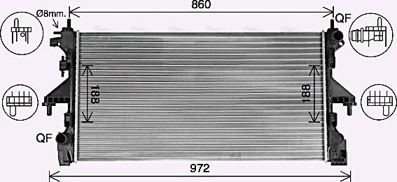 Ava Quality Cooling CN2318 - Jäähdytin,moottorin jäähdytys inparts.fi