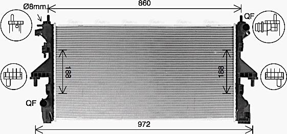 Ava Quality Cooling CN2320 - Jäähdytin,moottorin jäähdytys inparts.fi