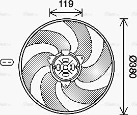 Ava Quality Cooling CN7555 - Tuuletin, moottorin jäähdytys inparts.fi