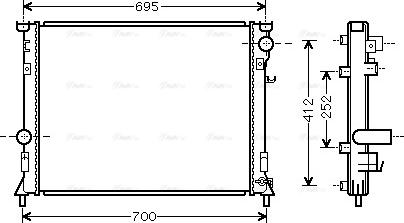 Ava Quality Cooling CR 2097 - Jäähdytin,moottorin jäähdytys inparts.fi