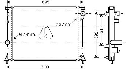 Ava Quality Cooling CR2116 - Jäähdytin,moottorin jäähdytys inparts.fi